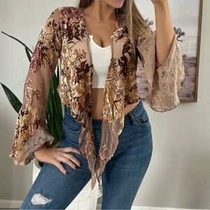 Floral Sheer Kimono Cardigan